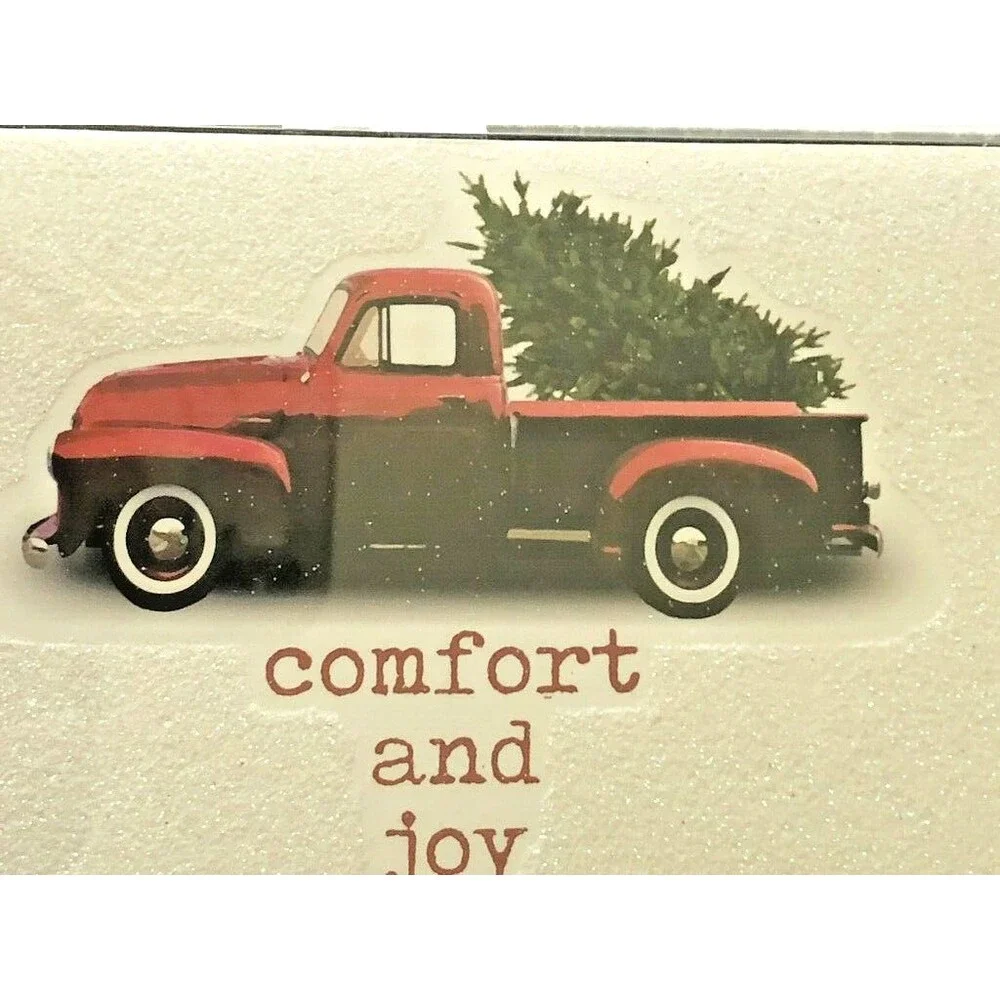 Christmas Tree Red Farm Truck Cards Boxed 15 Cards Envelopes Rustic Lodge Cabin